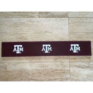 Texas‎ A&M Aggies Rubber Drink Coaster Strip Maroon and White